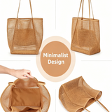 Boho Large Capacity Mesh Beach Tote Bag