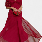 Florendra | Long Floral V Neck Dress