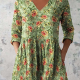 Sarah | Long Blouse with V-Neck