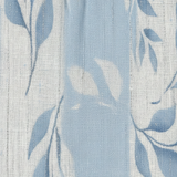 Solene | Sleeveless Blue Leaf Pattern Midi Dress