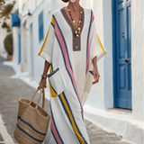 Noemi | V Neck Half Sleeve Pocket Maxi Dress