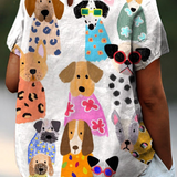 Tilly | Dog Print Shirt