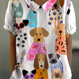Tilly | Dog Print Shirt