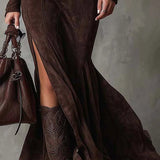 MARIEL | TAILORED SUEDE-LOOK DRESS
