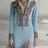 Beatrice | Western Faux Suede Fringe Dress