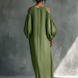 Sofia - Elegant Puff Sleeve Maxi Dress