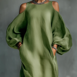 Sofia - Elegant Puff Sleeve Maxi Dress