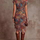 Penelope - Chic Pleated Midi Dress