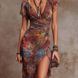 Penelope - Chic Pleated Midi Dress