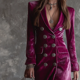 Amelia | Velvet Blazer Dress
