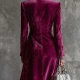 Amelia | Velvet Blazer Dress