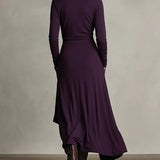Irene | High-neck Asymmetrical Pleated Dress