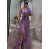 Orit™ | Asymmetrical One Sleeve Split Dress