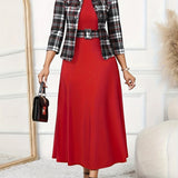 AMELIE LANE | PRINTED BELTED TWO-PIECE SET
