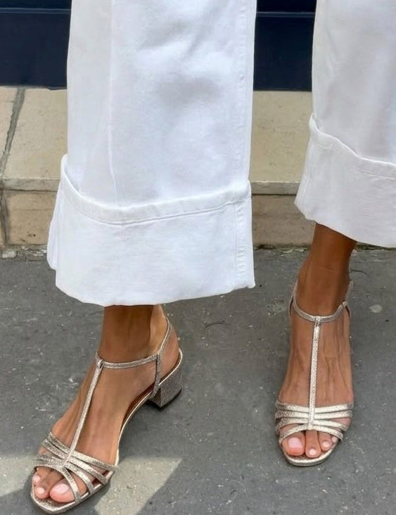 Allegra | Golden Sandals Everyday Elegance