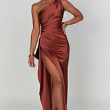 ARALUEN | DRAPE SATIN EVENING GOWN