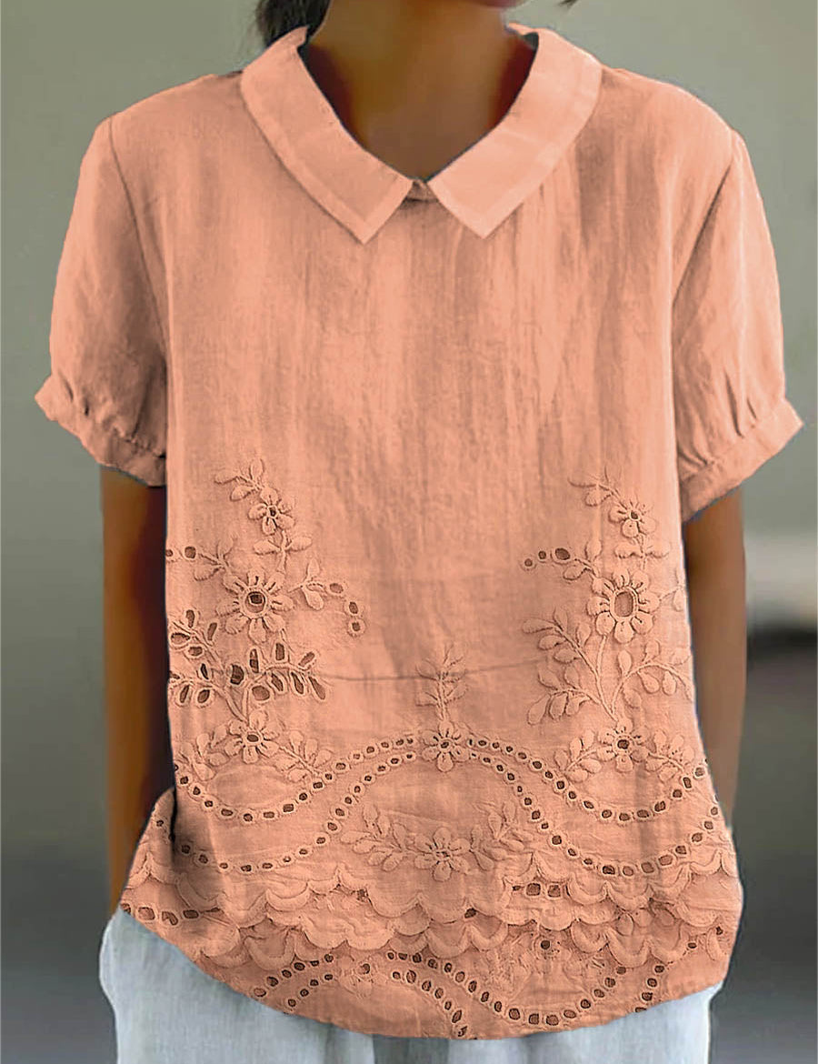 Lily | Floral Embroidered Shirt