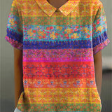 Maya | Floral Striped Shirt