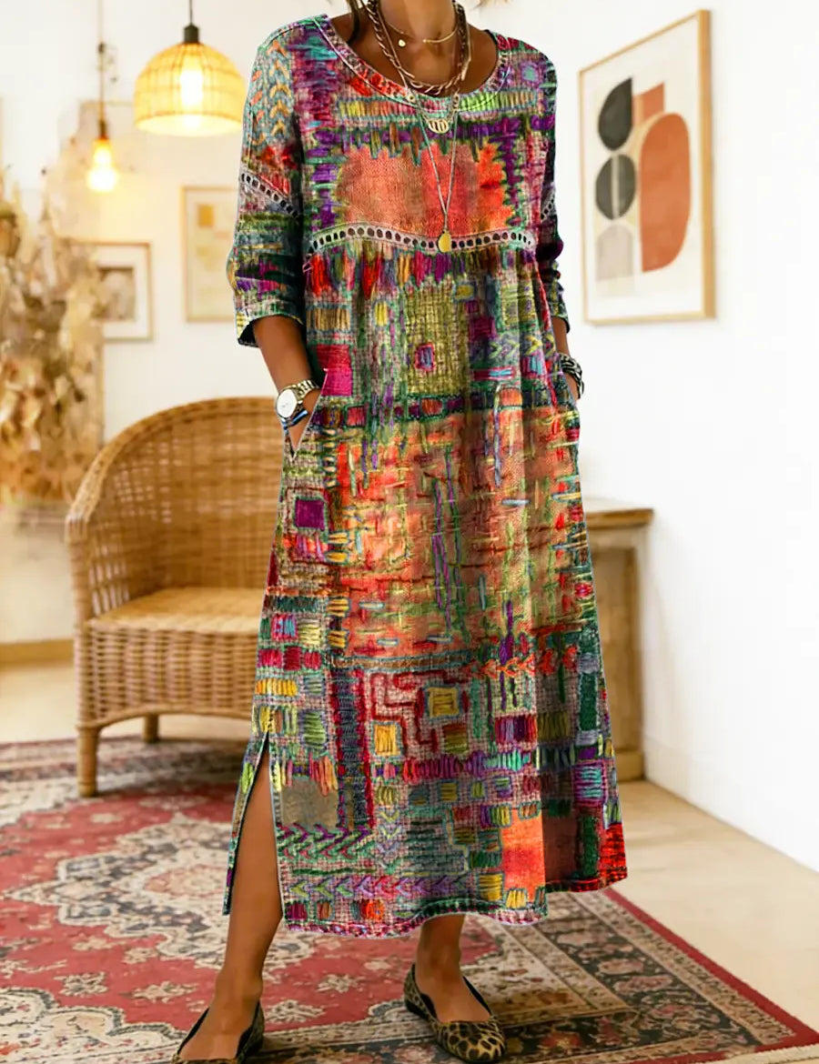 Sabine™ — BOHEMIAN PRINT MAXI DRESS