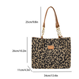 Lévrier – Leopard Canvas Shopping Bag