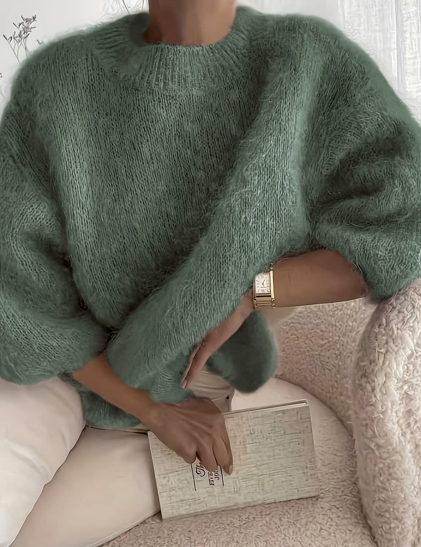 EMBER | SOLID COLOR CREW NECK SWEATER