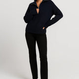 FFION | WAFFLE-KNITIP-COLLAR SWEATER