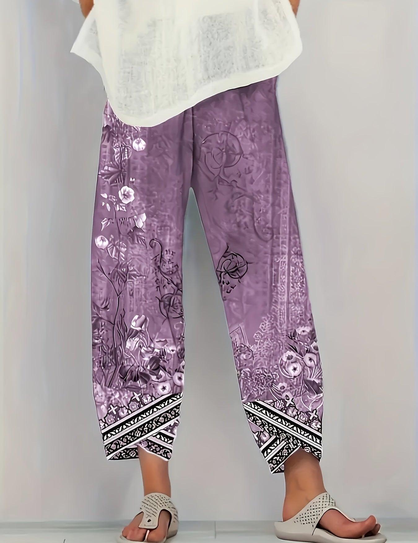 BRIELLE | BOTANICAL WIDE-LEG TROUSERS