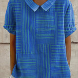 Maya | Striped Geometric Shirt