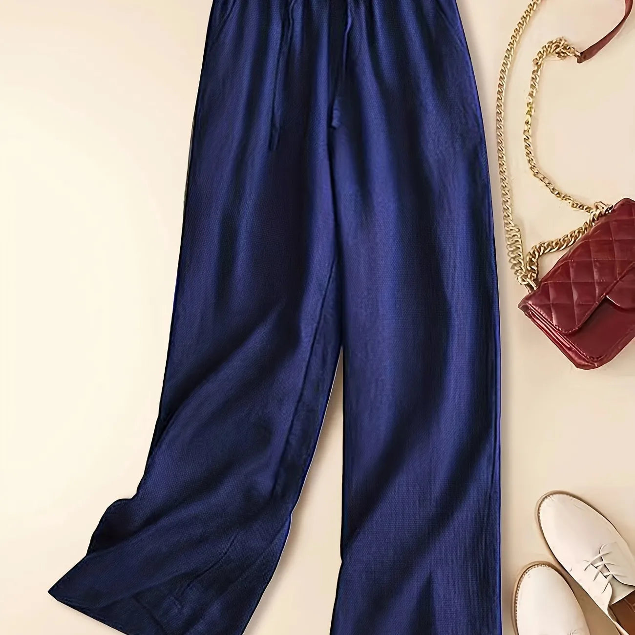 IMARA | WIDE-LEG DRAWSTRING TROUSERS