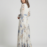 Lavinia | Long Sleeve V Neck Floral Maxi Dress