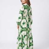 Sabine | Long Sleeve Tie Waist Tiered Maxi Dress