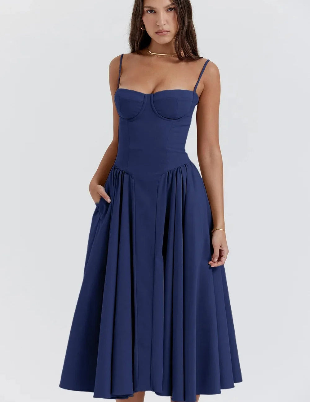 CHARMONE | LACE EVENING MIDI DRESS