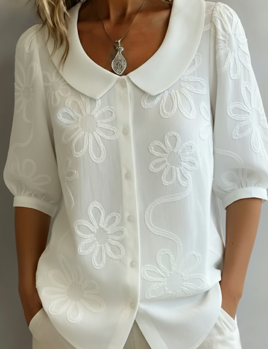 Aurélie™ - Lightweight Floral Blouse with Natural Elegance