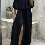 ARABELLA | ELEGANT PLEATED MAXI DRESS