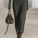 LIORRA | LONG-SLEEVE TUNIC DRESS WITH HOOD AND ZIPPER DETAIL