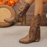 AURELIA | RETRO WESTERN BOOTS WITH POINTED TOE AND TASSELS