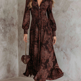 ELOISE | PAISLEY ZIP-WAIST MAXI DRESS