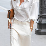 KATHARINE™ | H-LINE SLEEK MIDI SKIRT