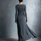 YASMINA | MAXI DRESS WITH SIDE TIE