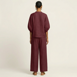 Marlowe | Zipper-Front Puff Sleeve Set