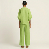 Marlowe | Zipper-Front Puff Sleeve Set