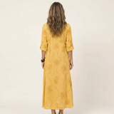 Mariam | Maxi Dress with Tonal Floral Embroidery