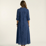 Mariam | Maxi Dress with Tonal Floral Embroidery