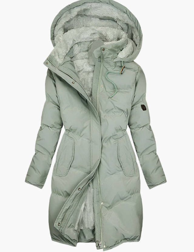 ARTEMIS | ELEGANT QUILTED HOODED COAT