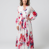 Lillian | Floral Long Sleeve Wrap Maxi Dress
