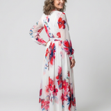 Lillian | Floral Long Sleeve Wrap Maxi Dress