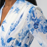 Lillian | Floral Long Sleeve Wrap Maxi Dress