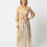 Cressida - Floral Sheer Long Sleeve Maxi Dress